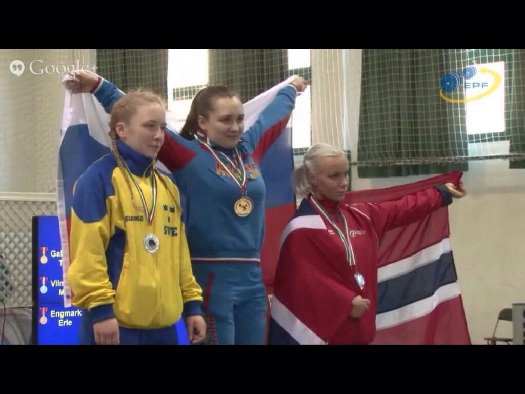 Поздравляем Габидулину Татьяну с третьим местом на Чемпионате Европы по троеборью среди юниоров