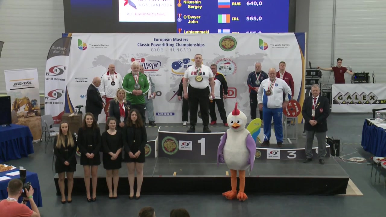 Поздравляем Сергея Никешина с победой в Первенстве Европы 2019 по классическому троеборью среди ветеранов 60-69 лет!